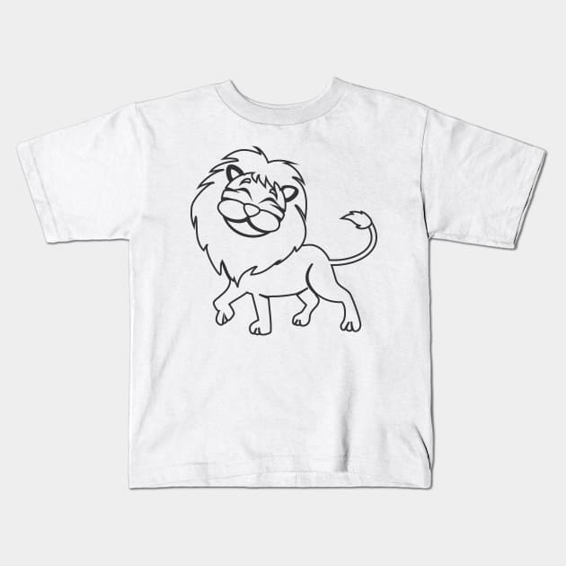 Cute lion Kids T-Shirt by Farhad